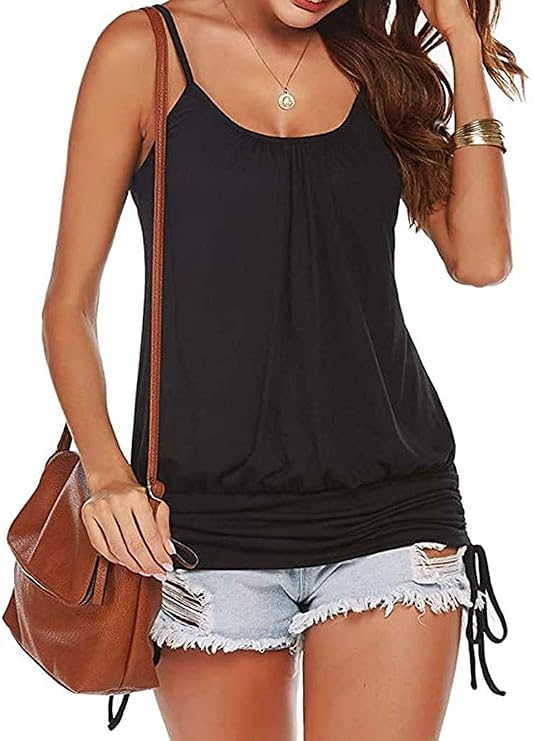 Hongqizo Women Summer Tank Tops Casual Spaghetti Strap Shirts Camisole