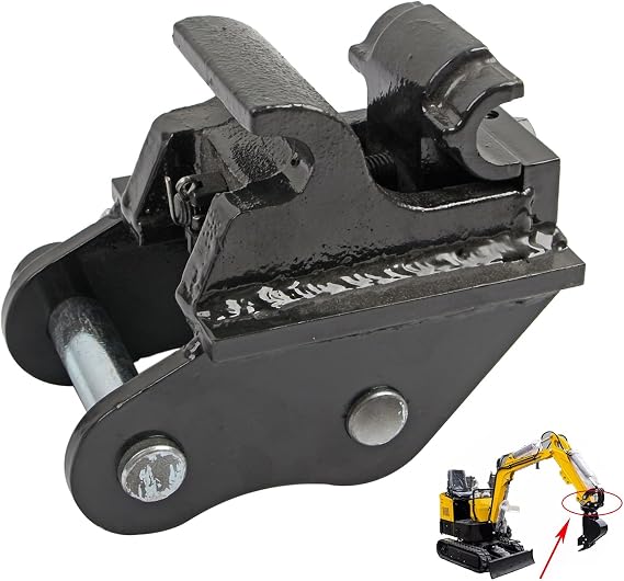 Mini Excavator Quick Change Hitch Attachments, Quick Connector Backhoe Attachment,Quick-Hook Coupler Fit for Small Digger Quick Coupler Fit Most of up to 3 tons Mini Excavators