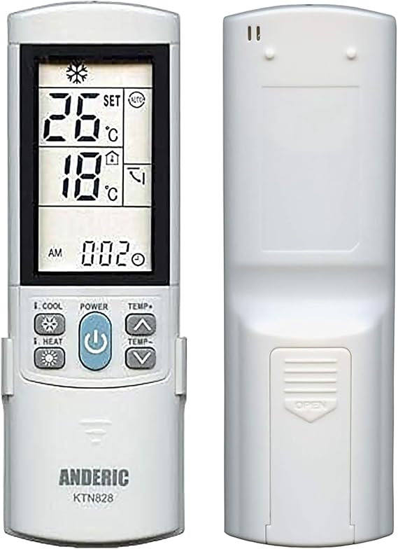 Anderic KTN828 Air Conditioner Remote Control, White