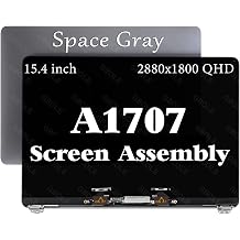A1707 Screen Replacement 15.4" for MacBook Pro A1707 Late 2016 Mid 2017 EMC 3072 3162 LCD Screen Assembly Display 661-06375 661-08030 (Space Gray)