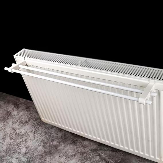 Radiator Shelf, Over Radiator Shelf, Double Clothes Drying Rack, No Punching Required, for Living Rooms, Bedrooms, Kitchens, Bathrooms, Offices, and Hallways(110cm/43in)