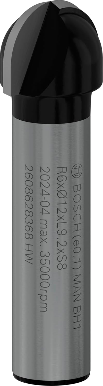 Bosch 2 608 accessory 628 368 hollow milling cutter Ç 8 mm, R1 6 mm, D 12 mm, U 9.5 mm, G 40 mm