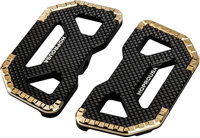 Motorcycle Rider Floorboard for 18-later Softail Street Bob Low Rider S Foot Board Aluminum Footboards Diamond Cut Anti-Slip Gloss Black Brass Trim