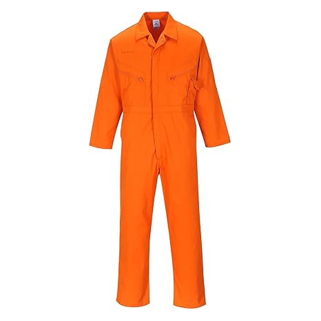 Portwest C813 Liverpool Zip Coverall Machine Washable Front Snap Closure