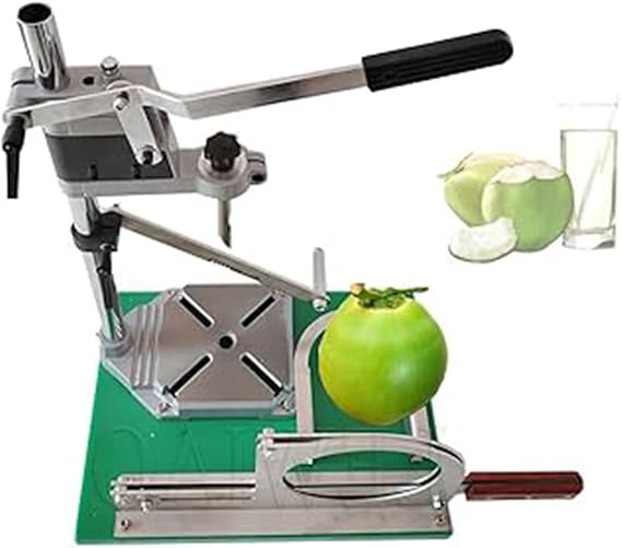 Coconut Shelling Machine, Manual Coconut Cutting Machine, Coconut Shelling Tool, Fresh Coconuts Can Be Cut Open In Just 5-10 Seconds, Equipped With A Stainless Steel Knife Holder(Single handle)