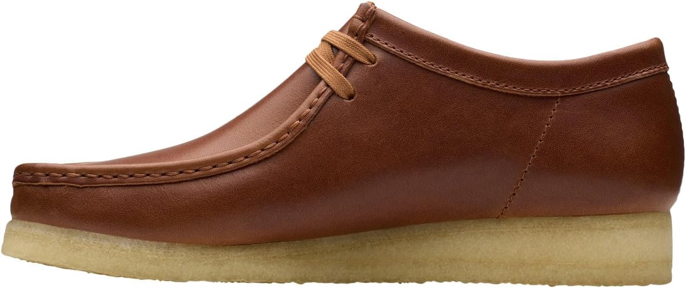 Clarks Men's Leather Wallabee Shoes, Tan Leather, 8 Medium US