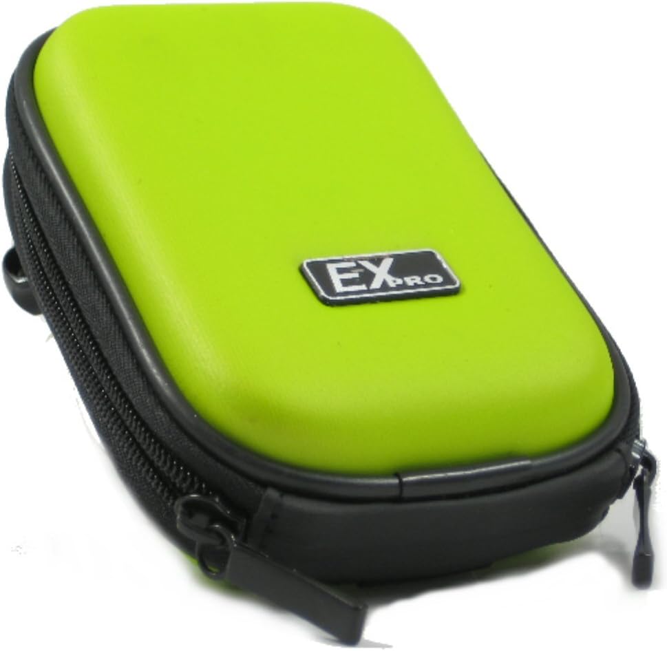 Ex-Pro® Green Hard Clam Shock proof Digital Camera Case Bag CR293C for Fuji Finepix A100, A101, A120, A150, A160, A170, A180, A201, A202, A203, A220, A230, A235, A303, A310, A345, A350, A360, A370, A510, A400, A500, A600, A610, A700, A800, A820, A825, A850, A860, A900, A920, AV100, AV110, AV120, AV130, AV140, AV150, AV180, AV200, AV2300, AV250, AX200, AX230, AX245W, AX250, AX280, AX300, AX350, F10, F11, F20, F30, F31, F40, F40fd, F450, F45fd, F46fd, F47fd, F60fd, F70EXR, F470, F47fd, F480, F50fd, F60fd, F70EXR, F72EXR, F72 EXR, F80EXR, F85EXR, F100FD, F200EXR, F440, F455, F460, F610, F650, J10, J12, J15fd, J20, J22, J22, J25, J25, J27, J28, J29, J30, J32, J37, J38, J40, J50, J100W, J110W, J120W, J150w, J200, J210, J250, JZ300, JZ310, JZ500, JZ510, JX200, JX210, JX250, JX280, JX300, JX400, JX530, JV100, JV110, JV150, JV160, JV170, JZ305, JZ505, T200, T300, M603, V10, XP10 , XP11, Z1, Z2, Z2fd, Z3, Z5,, Z5fd, Z10fd, Z20, Z30, Z33wp, Z35, Z37, Z70, Z71, Z80, Z90, Z100fd, Z200fd, Z300, Z500, Z700, Z700 EXR, Z800, Z800EXR & More.
