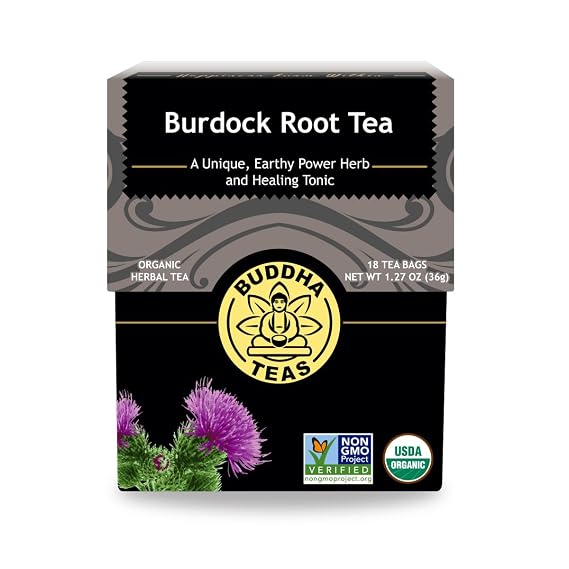 Buddha Teas Organic Burdock Root Tea - Herbal Tea, Caffeine Free