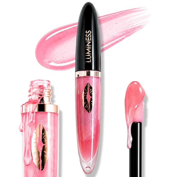 LUMINESS Hot Kiss Lip Plumper | Maximum Plumping Lip Gloss for Fuller-Looking Lips, Hydrating, Moisturizing & Revitalizing Lip Stain with Shea Butter & Vitamin E, Lip Moisturizer, Vegan & Cruelty-Free