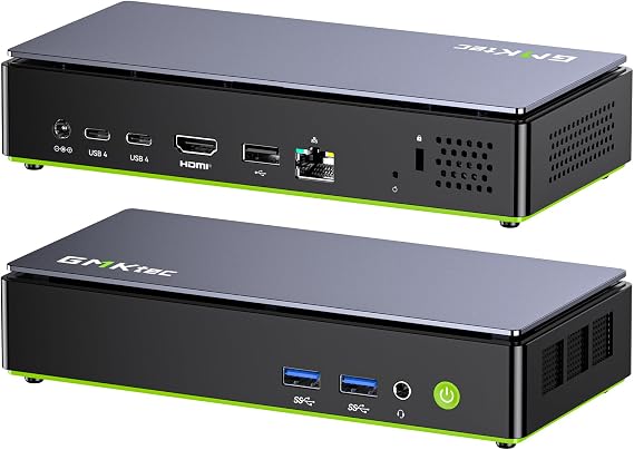 GMKtec AI Mini PC Gaming Desktop Computer Intel Core Ultra 7 256V (8C/8T Turbo 4.8 GHz) (Beats i9-13900HK/ R7 8745HS), NPU/GPU: 115 Tops, Intel ARC 140V, 16GB LPDDR5X, 1TB SSD, 5GbE LAN, Dual USB4