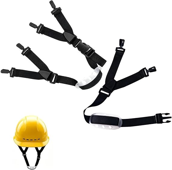 2pcs Hard Hat Chin Strap- Universal Comfortable Hard Hat Chin Straps Universal Helmet Chin Band (White)
