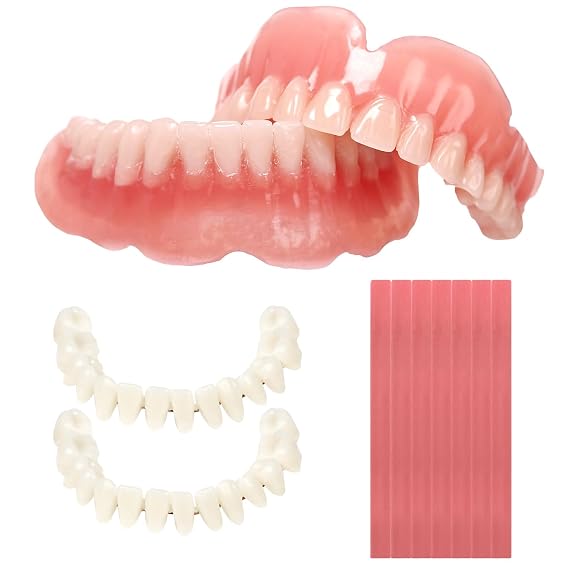 Do It Yourself Dentures Fake -Teeth Top and Bottom Temporary Teeth-DIY Denture Kit-Temporary Denture Kit for Women and Men-Tooth Replacement Kit-Create Your Perfect Smile at Home-20251203