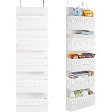 Nursery White Overdoor Storage,Closet Door Over the Door Organizer Boho Decor,Closet Wall Hanging Storage for Bedroom,Nursery,Bathroom