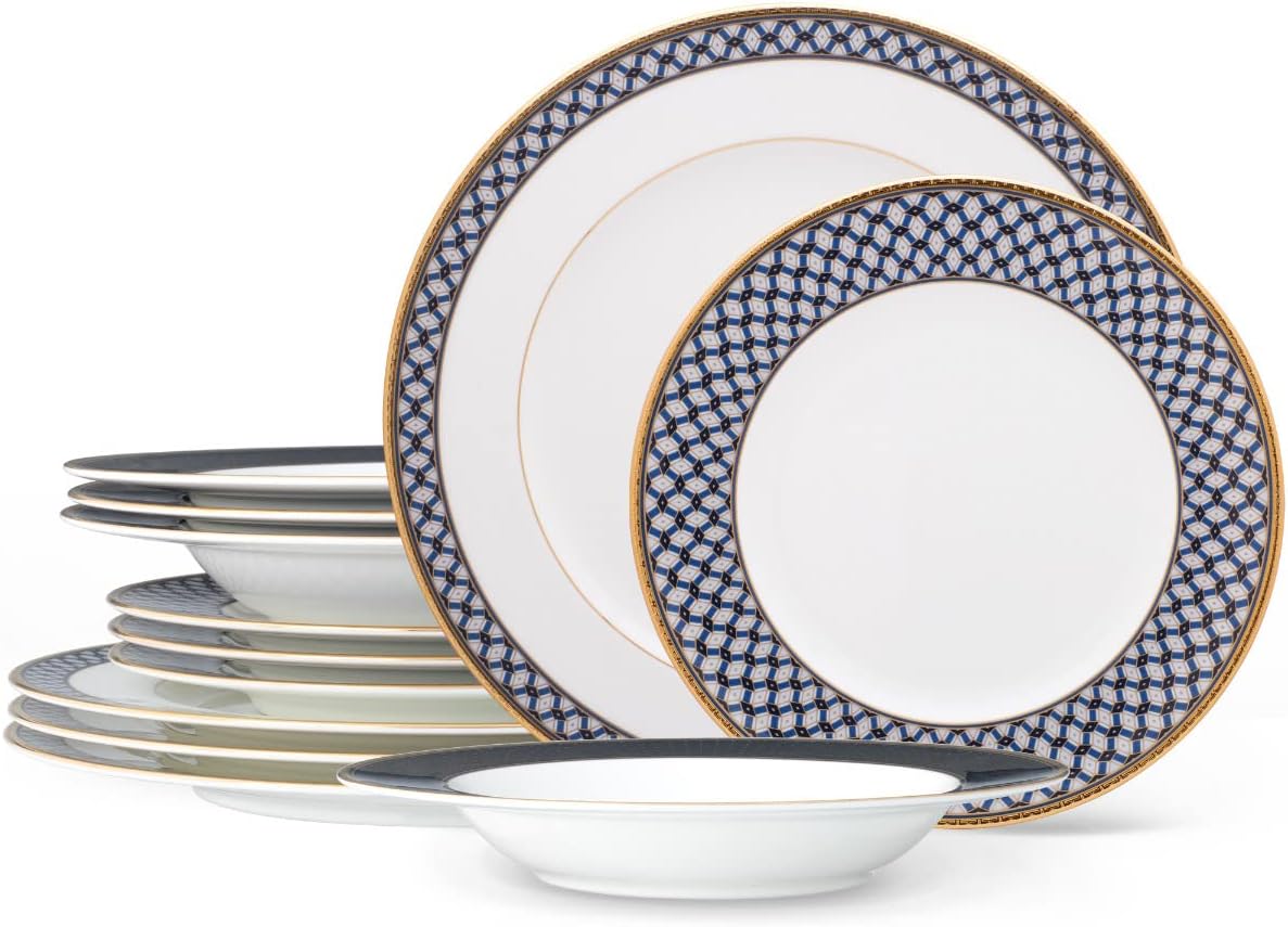 Noritake Blueshire 12-Piece Dinnerware Set, Service for 4