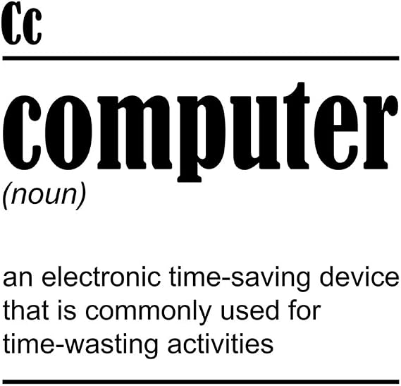 Govivo Computer Definition Wall Decor Art Print on White Background - 8x10 unframed computer-programmer print - great gift for coding and computer science enthusiasts