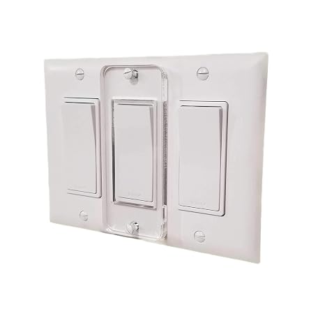 Decora Switch Plate Cover Lock, Child Protection, Residential, Lighting, Sump Pump, Indoor / Outdoor