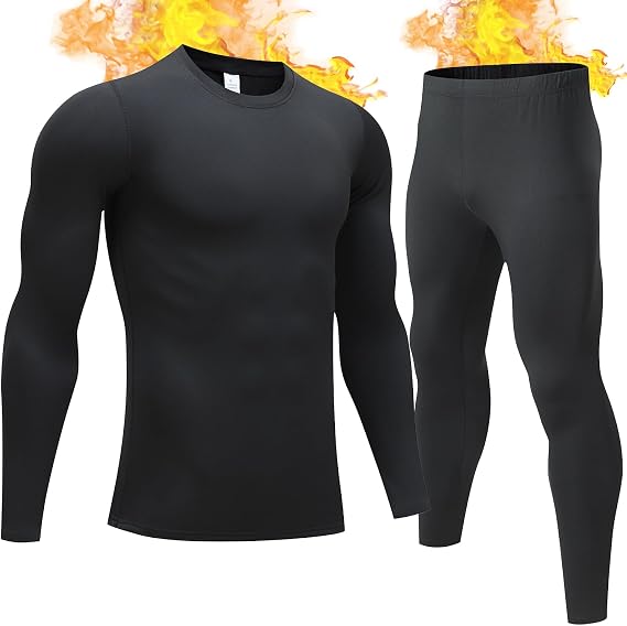 Thermal Underwear for Men Long Johns Set Fleece Lined Winter Cold Weather