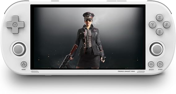 Trimui Smart Pro 4.96 inch Handheld Game Console Linux System A133P Processor 128G SD Card Support WiFi Multiplayer Online Battle (White)