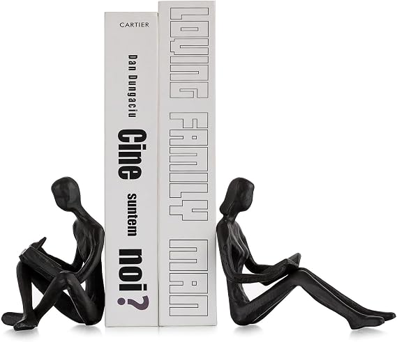 Sziqiqi Book Ends for Shelves Docorative: Cast Iron Bookends for Books