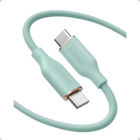 Anker USB C Cable, 240W Type C Fast Charging Cord (1-Pack, 6 ft, Green) | USB 2.0 for iPhone 17 / 16 / 15 Series, MacBook Pro 2020, and More