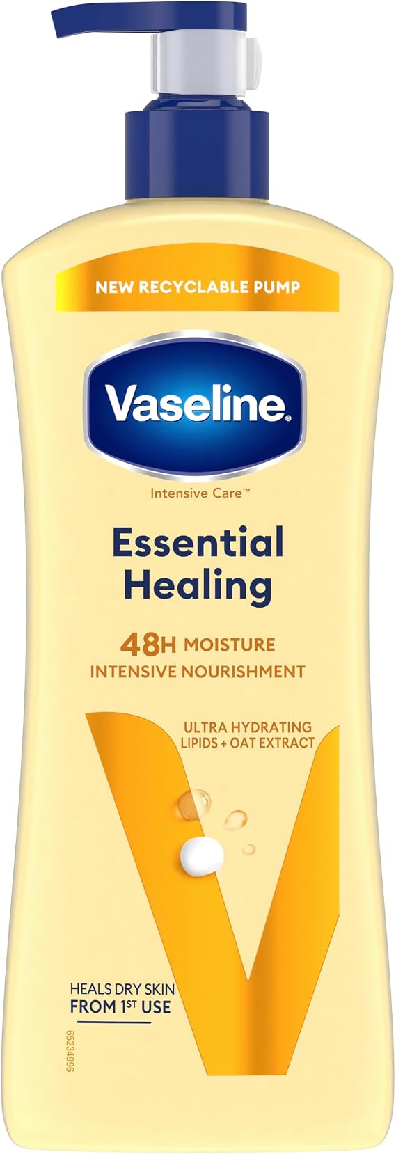 Vaseline Body Lotion Intensive Care Essential Healing, 600ml Pack of 20