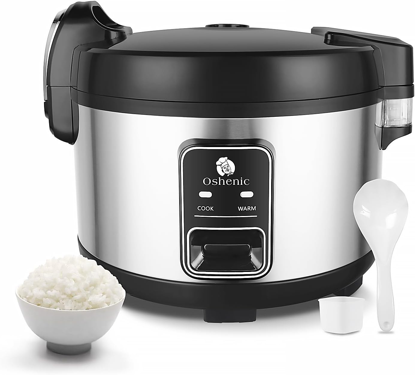 Commercial Rice Cooker & Warmer 60 Cups Cooked,13.8 Qt  13 Liter Large Capacity Rice Cooker,Auto Keep Warm,Non-Stick Inner Pot,One-Touch Operation,1350W Fast Cooking Electric Rice Cooker