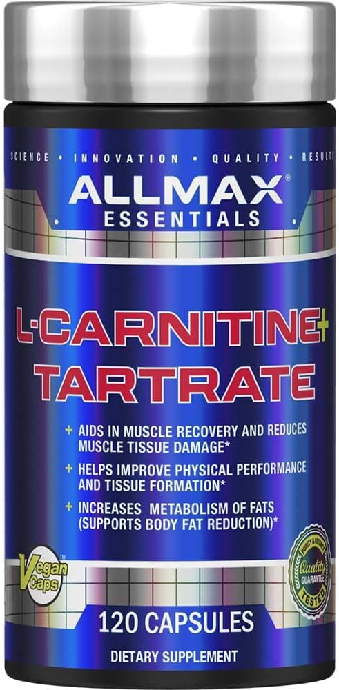 ALLMAX L-Carnitine + Tartrate Capsules, 120 Count, 60 Servings