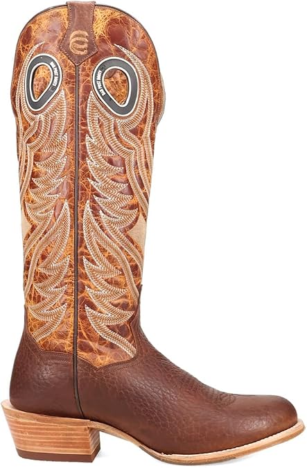 Dan Post Men's Ranked Bison Embroidered Round Toe Pull on Western Boot