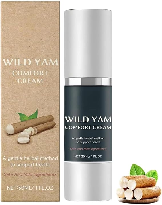 Wild Yam Comfort Cream, Wild Yam Cream, Wild Yam Cream for Hormone Balance, Organic Wild Yam Cream, Natural Organic Wild Yam Balancing Cream for All Skin Types (1)