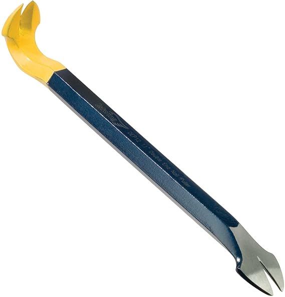 ESTWING Nail Puller - 12" Double-Ended Pry Bar with Straight & Wedge Claw End - DEP12