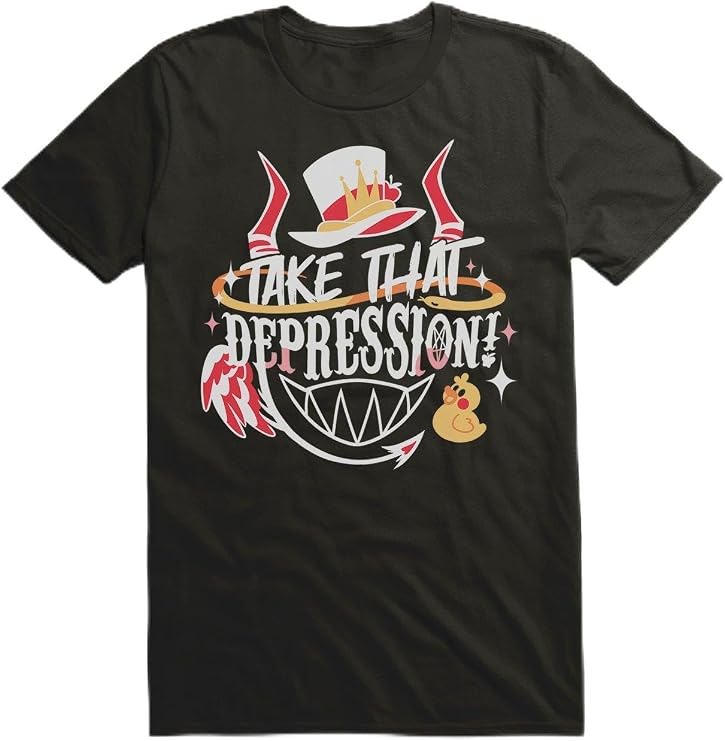 Hazbin Hotel Lucifer Take That Depression Extra Soft T-Shirt Black