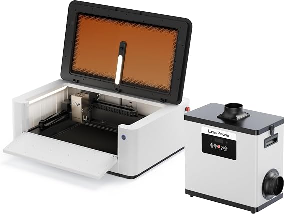 LaserPecker LX2 20W Laser Engraver Cutter+Desktop Smoke Purifier for LX2