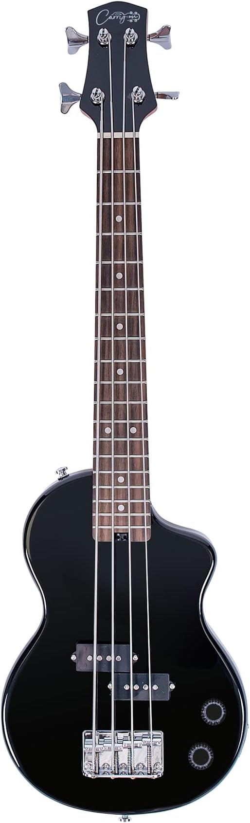 Carry-on By Blackstar Mini Electric Bass Guitar Jet Black Perfect for Children and Adults Beginners and Travel