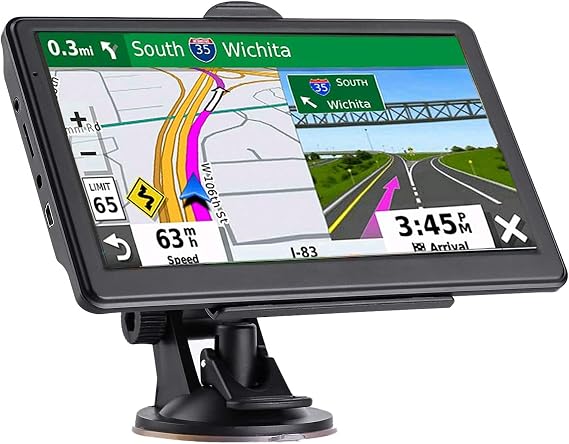 GPS Navigator for Car, Latest 2026 Map 7 inch Touch Screen Car GPS 256-16GB, Voice Turn Direction Guidance, Support Speed and Red Light Warning, North America Lifetime map Free Update