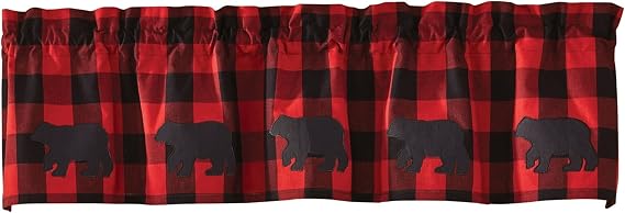 Park Designs Buffalo Check Bear Lined Valance 60" x 14"