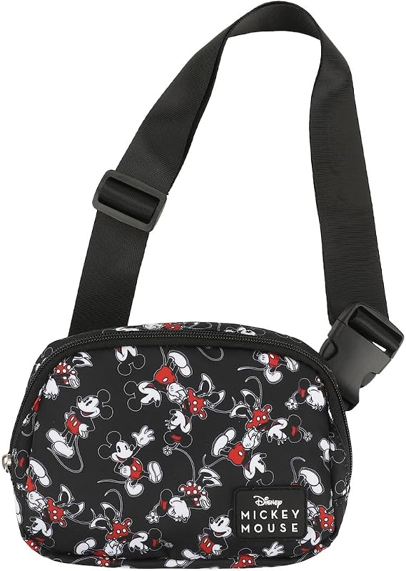 Disney Mickey & Minnie All-Over Print 19 Cm Black Fanny Pack