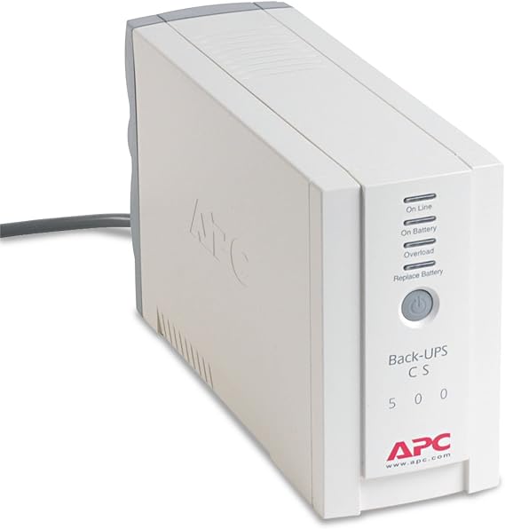 APC BK500 BK500 Back-UPS CS Battery Backup System, 6 Outlets, 500 VA, 480 J