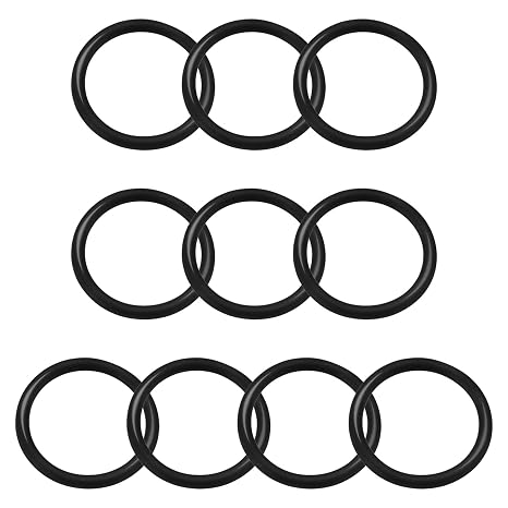 Othmro 10pcs Nitrile Rubber O-Rings, 3mm Wire Dia 37mm OD Metric Sealing Nitrile NBR Rubber Washers for Oil or Air Sealing, Professional Plumbing, Car Repair, Air or Gas Connections Black