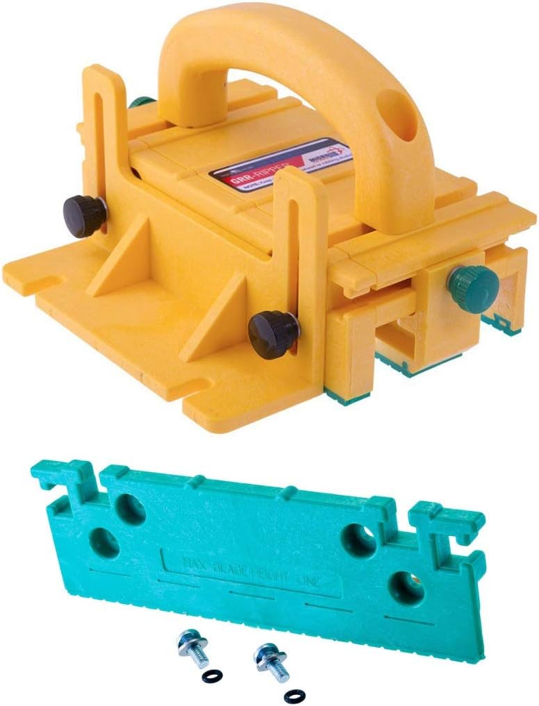 MICROJIG GRR-RIPPER GR-100,GRP-11G 3D Pushblock For Table Saws, Router Tables, Band Saws, And Jointers And 18-Inch Leg