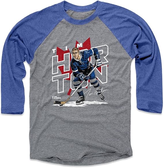500 LEVEL Tim Horton Shirt - Vintage Toronto Hockey Raglan Tee - Tim Horton Player Map