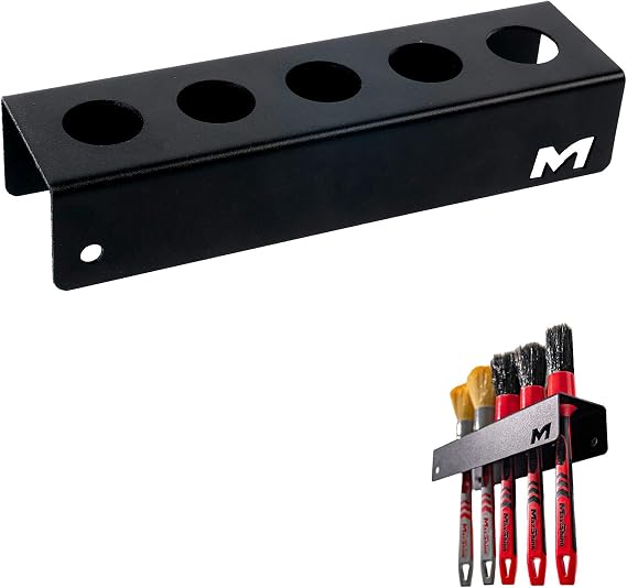Maxshine Universal Detailing Brush Holder Car Detailing Brushes Organizer Sturdy, Simple & Lightweight Design, Easy Wall Mounting Premium Auto Detailing Accessories & Supplies (Mini)