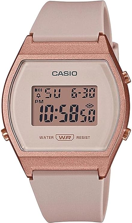 Casio - Collection Armbanduhr LW-204-4AEF - Damen Uhr - Spritzfest - Digital - Mit Kunststoffband - Rose
