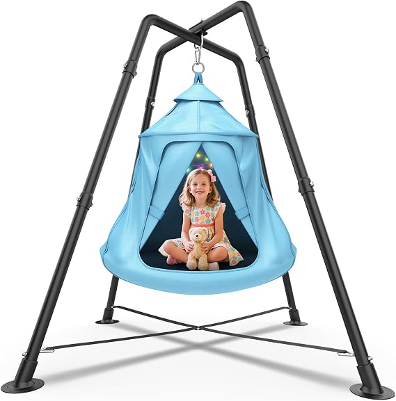 Swing Set with Tent Swing, Hanging Tree Tent w/Stand