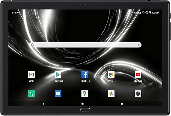 10.1 Inch Android Tablet, 1280*800 IPS, Black 2 in 1 with Keyboard | Octa-core Processor, 16:10 Golden Ratio, 1TB Expand, WiFi, GPS, 18MP Dual Camera, Mouse, Protective Film, Case, tablets