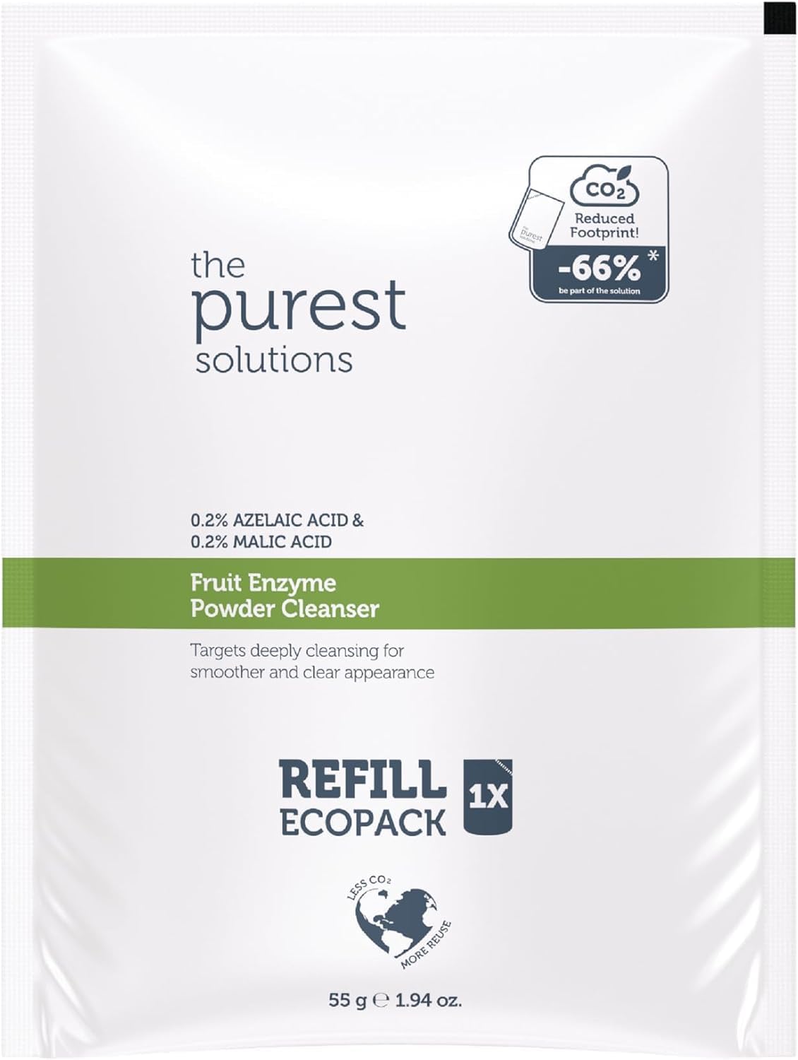 The Purest Solutions Refill Ecological Replacement Package Azelaic Acid And Malic Acid Enzyme Dust Cleaner