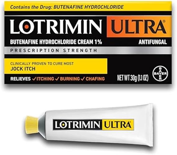 Lotrimin Ultra Antifungal Jock Itch Cream with Butenafine Hydrochloride, Jock Itch Treatment for Men, Women, and Kids Over The Age of 12, 1.1 oz Tube