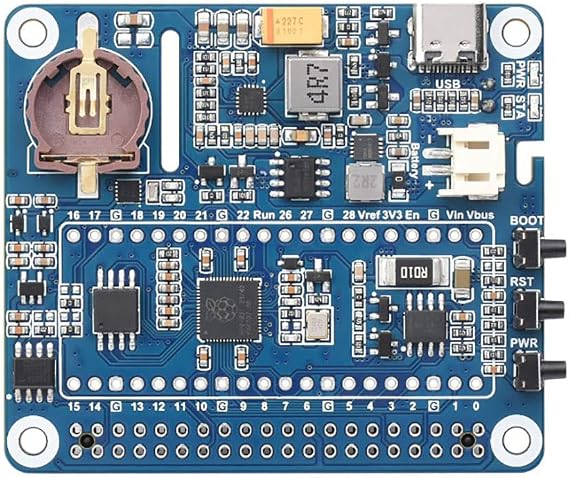 Power Management HAT for Raspberry Pi Series Board, Onboard RTC & Buck-Boost DC Chip,Supports Charging and Power Output at The Same Time