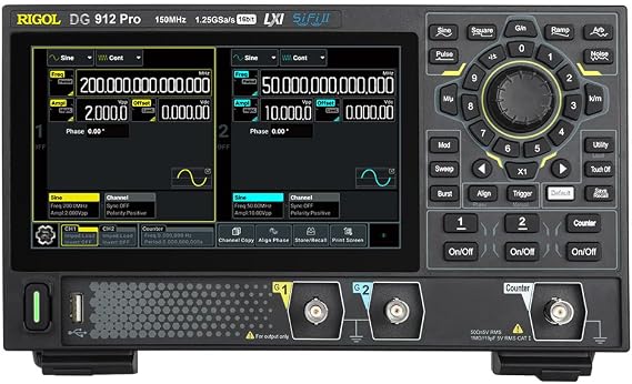 RIGOL DG912 Pro Waveform Generator, 150 MHz, 2CH, 16 Bit,1.25GSa/s