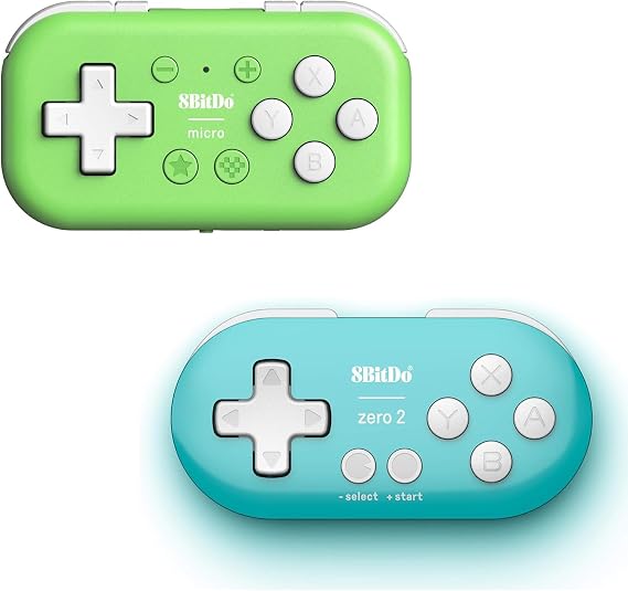 Nargos 8Bitdo Zero 2 & Micro Bluetooth Key Chain Sized Mini Controller for Nintendo Switch, Windows, Android and macOS