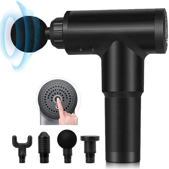 Microcase 6 Kademeli TitreÅimli 4 BaÅlÄ±klÄ± Sporcu Masaj Aleti Masaj TabancasÄ± - AL5170